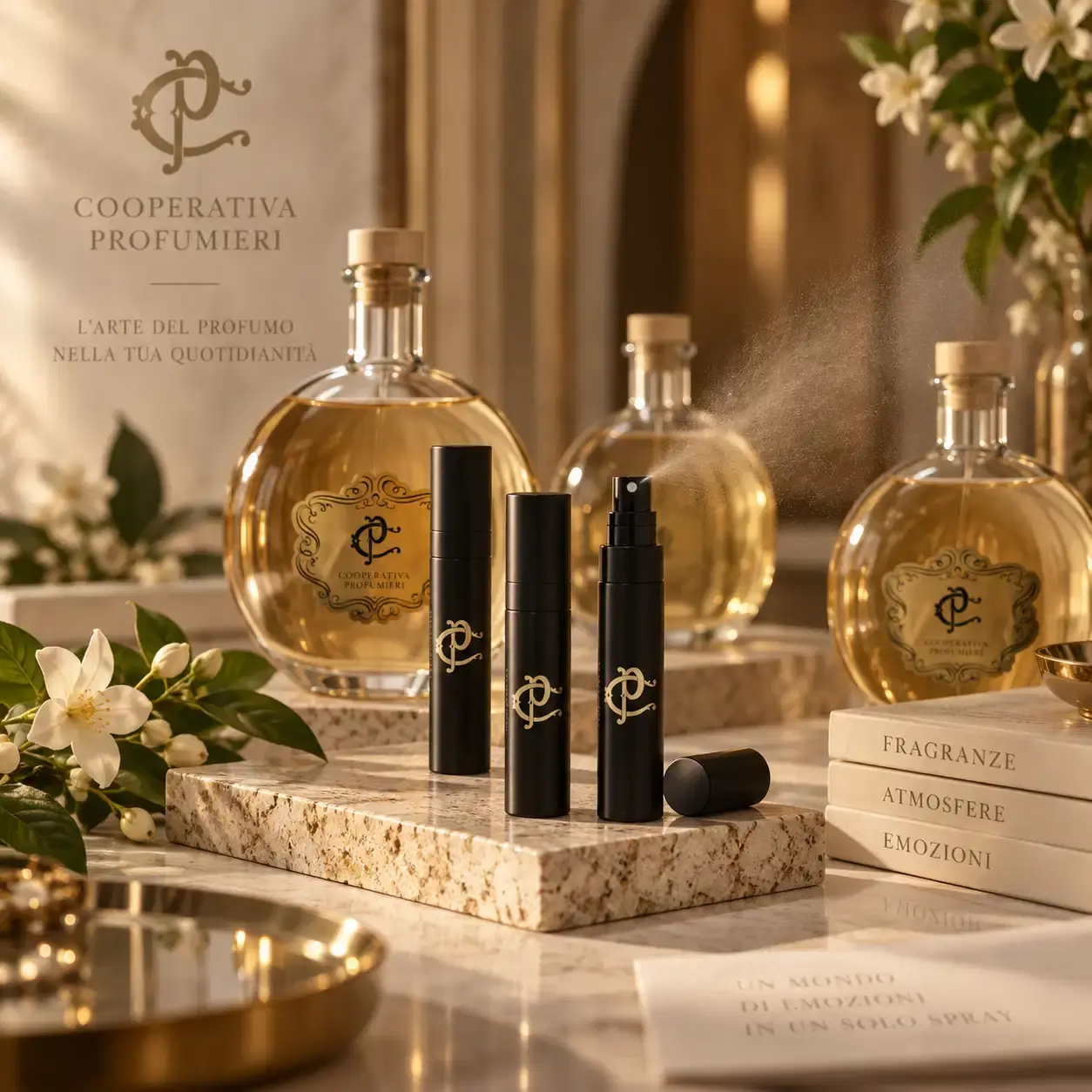 Sprays d'ambiance Cooperativa Profumieri inclus dans le Business Starter Kit