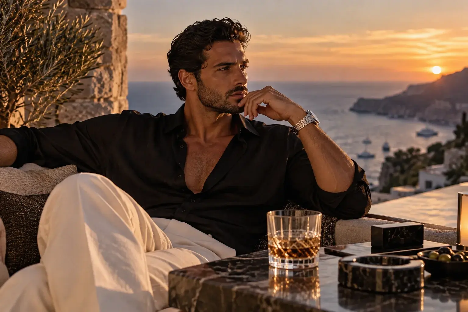 Ambiance masculine du parfum Chogan 030M Maverick gourmand épicé et boisé